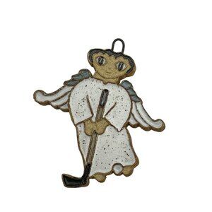 St Andrews Abbey Angel Golf Ornament Christmas Tree Decor Golfing Church Holiday